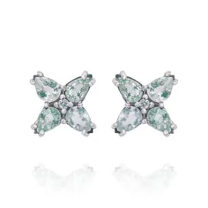 Brincos Ouro Branco, Turmalinas Paraíba E Diamantes