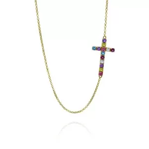 Colar Ouro 18K E Pedras Brasileiras