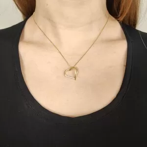 Colar Ouro 18K E Diamantes