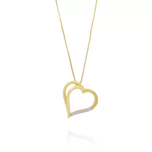 Colar Ouro 18K E Diamantes