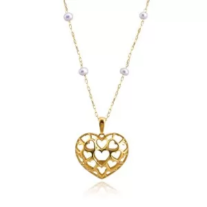 Colar Ouro 18K E Pérolas