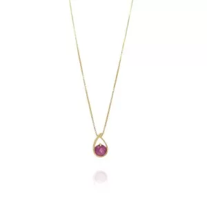 Colar Ouro 18K E Rubilita
