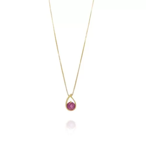 Colar Ouro 18K E Rubilita