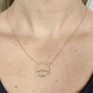 Colar Ouro 18K E Safiras