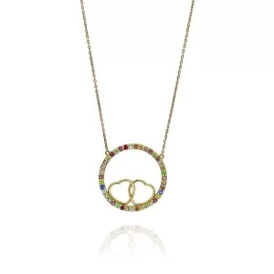 Colar Ouro 18K E Safiras