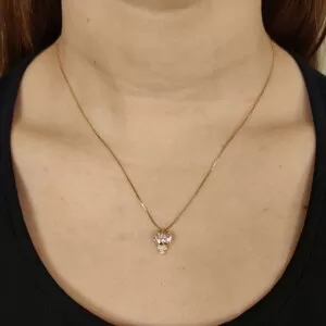 Colar Ouro 18K, Morganita E Diamantes