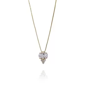 Colar Ouro 18K, Morganita E Diamantes