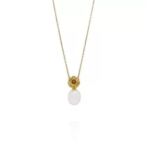 Colar Ouro 18K, Pérola E Citrinos