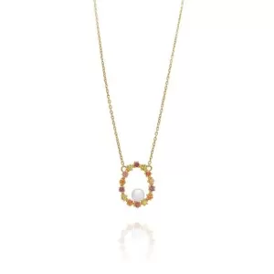 Colar Ouro 18K, Safiras E Pérola