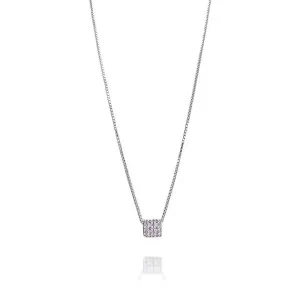 Colar Ouro Branco E Diamantes