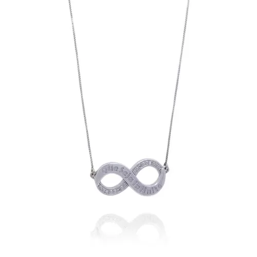 Colar Ouro Branco E Diamantes