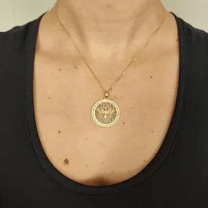 Pingente Ouro 18K Duas Cores