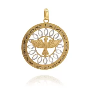 Pingente Ouro 18K Duas Cores