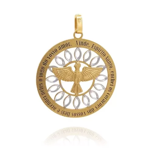Pingente Ouro 18K Duas Cores
