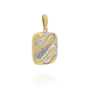Pingente Ouro 18K Duas Cores E Diamantes