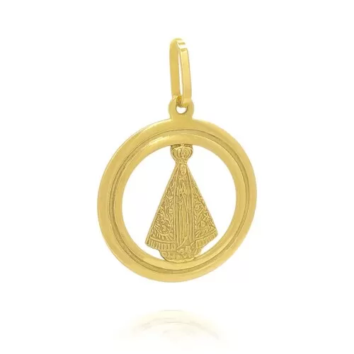 Pingente Ouro 18K - Nossa Sra. Aparecida