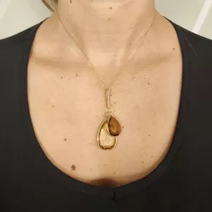 Pingente Ouro 18K, Quartzos E Diamantes