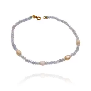 Pulseira Águas Marinhas E Pérolas